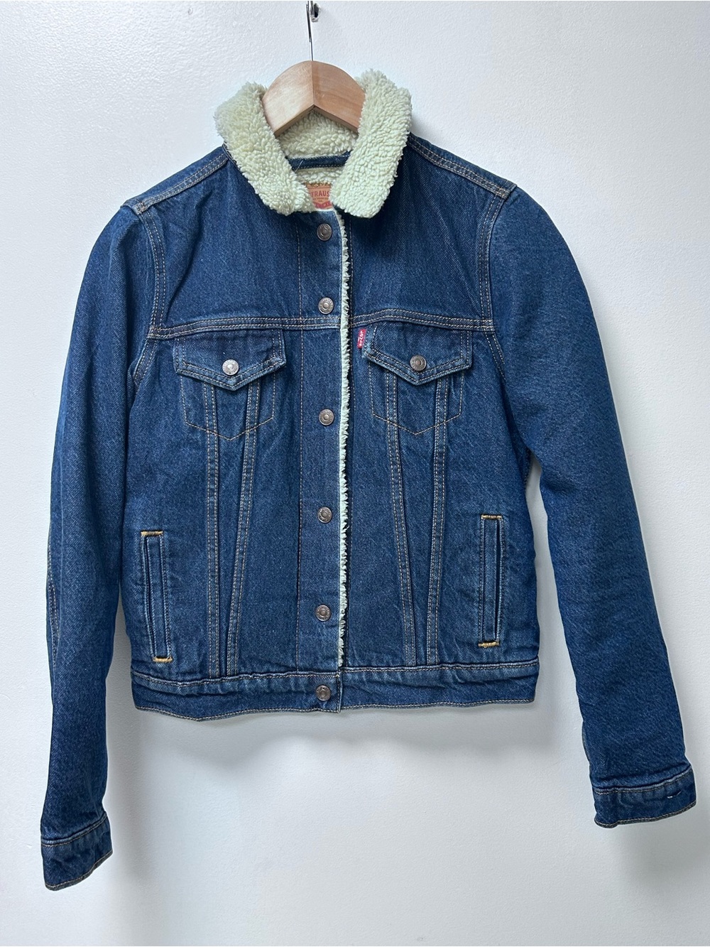 Levi's Women's Original Sherpa Trucker Denim Jacket Size XS 100% Cotton